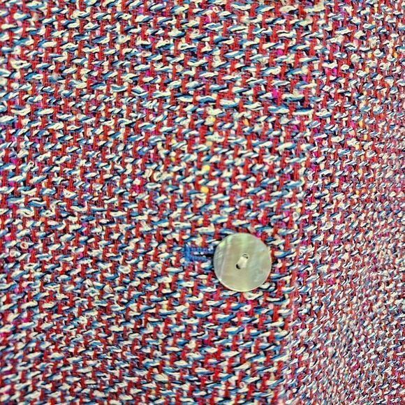 Vintage Austin Reed Colorful Silk Woven Tweed Sport Coat Blazer Jacket 14W - Picture 9 of 13